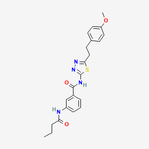 3-(butanoylamino)-N-{5-[2-(4-methoxyphenyl)ethyl]-1,3,4-thiadiazol-2-yl}benzamide