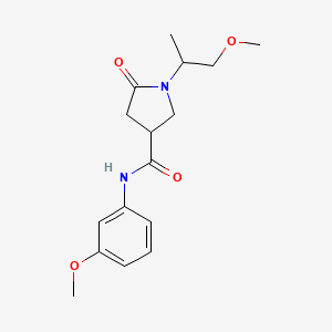 N-(3-methoxyphenyl)-1-(1-methoxypropan-2-yl)-5-oxopyrrolidine-3-carboxamide