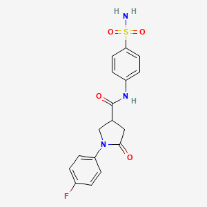 1-(4-fluorophenyl)-5-oxo-N-(4-sulfamoylphenyl)pyrrolidine-3-carboxamide