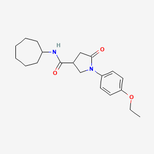 N-cycloheptyl-1-(4-ethoxyphenyl)-5-oxopyrrolidine-3-carboxamide