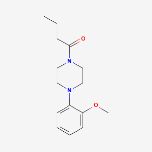 molecular formula C15H22N2O2 B11167728 1-[4-(2-Methoxyphenyl)piperazin-1-yl]butan-1-one 