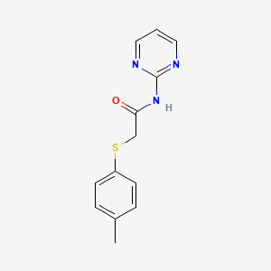 molecular formula C13H13N3OS B11167736 2-[(4-methylphenyl)sulfanyl]-N-(pyrimidin-2-yl)acetamide 