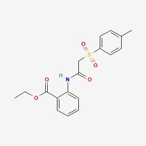 Ethyl 2-({[(4-methylphenyl)sulfonyl]acetyl}amino)benzoate