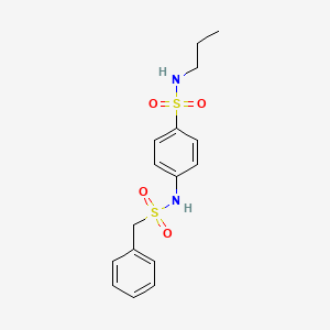 molecular formula C16H20N2O4S2 B11167758 4-[(benzylsulfonyl)amino]-N-propylbenzenesulfonamide 