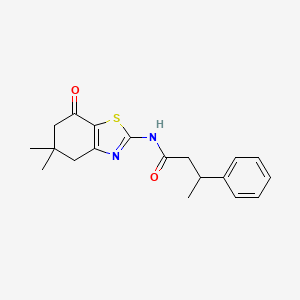 N-(5,5-dimethyl-7-oxo-4,5,6,7-tetrahydro-1,3-benzothiazol-2-yl)-3-phenylbutanamide