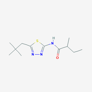 N-[5-(2,2-dimethylpropyl)-1,3,4-thiadiazol-2-yl]-2-methylbutanamide