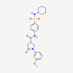 N-[4-(cyclohexylsulfamoyl)phenyl]-1-(3-methoxyphenyl)-5-oxopyrrolidine-3-carboxamide