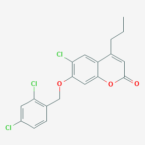 6-chloro-7-[(2,4-dichlorobenzyl)oxy]-4-propyl-2H-chromen-2-one