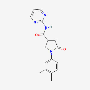 1-(3,4-dimethylphenyl)-5-oxo-N-pyrimidin-2-ylpyrrolidine-3-carboxamide