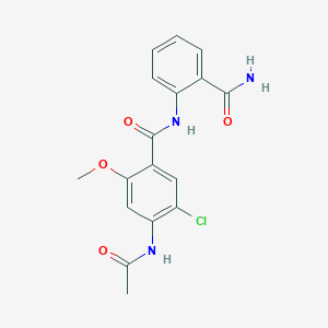 4-(acetylamino)-N-(2-carbamoylphenyl)-5-chloro-2-methoxybenzamide