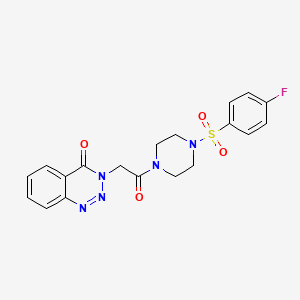 3-(2-{4-[(4-fluorophenyl)sulfonyl]piperazino}-2-oxoethyl)-1,2,3-benzotriazin-4(3H)-one