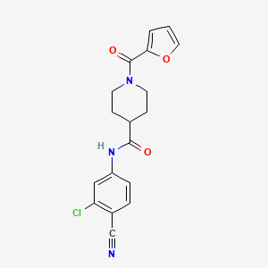 N-(3-chloro-4-cyanophenyl)-1-(furan-2-carbonyl)piperidine-4-carboxamide