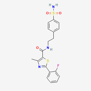 2-(2-fluorophenyl)-4-methyl-N-[2-(4-sulfamoylphenyl)ethyl]-1,3-thiazole-5-carboxamide