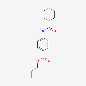 molecular formula C17H23NO3 B11167837 Propyl 4-[(cyclohexylcarbonyl)amino]benzoate 