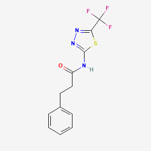 3-phenyl-N-[5-(trifluoromethyl)-1,3,4-thiadiazol-2-yl]propanamide