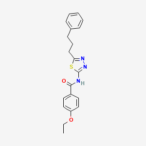 molecular formula C20H21N3O2S B11167869 4-ethoxy-N-[5-(3-phenylpropyl)-1,3,4-thiadiazol-2-yl]benzamide 