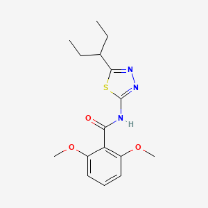 2,6-dimethoxy-N-[5-(pentan-3-yl)-1,3,4-thiadiazol-2-yl]benzamide