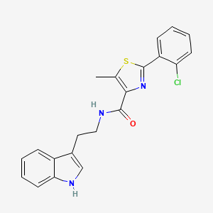 2-(2-chlorophenyl)-N-[2-(1H-indol-3-yl)ethyl]-5-methyl-1,3-thiazole-4-carboxamide