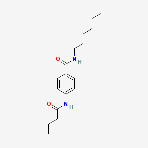 4-(butanoylamino)-N-hexylbenzamide