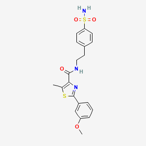 2-(3-methoxyphenyl)-5-methyl-N-[2-(4-sulfamoylphenyl)ethyl]-1,3-thiazole-4-carboxamide