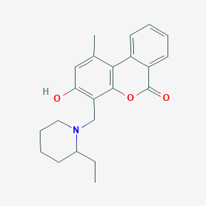 4-[(2-ethylpiperidin-1-yl)methyl]-3-hydroxy-1-methyl-6H-benzo[c]chromen-6-one