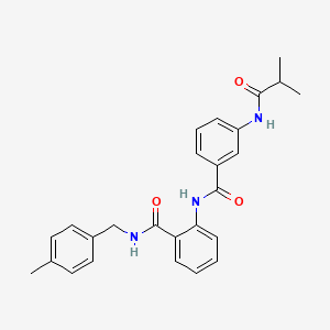 N-(4-methylbenzyl)-2-[({3-[(2-methylpropanoyl)amino]phenyl}carbonyl)amino]benzamide