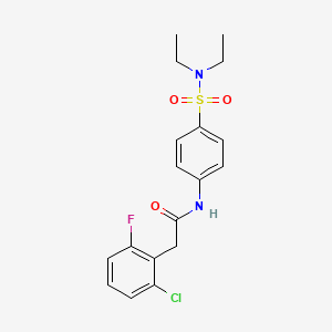 molecular formula C18H20ClFN2O3S B11167930 2-(2-chloro-6-fluorophenyl)-N-[4-(diethylsulfamoyl)phenyl]acetamide 