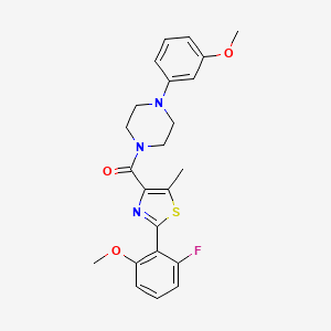 [2-(2-Fluoro-6-methoxyphenyl)-5-methyl-1,3-thiazol-4-yl][4-(3-methoxyphenyl)piperazin-1-yl]methanone