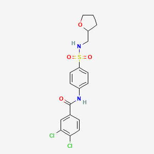 3,4-dichloro-N-{4-[(tetrahydrofuran-2-ylmethyl)sulfamoyl]phenyl}benzamide