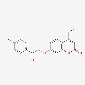 molecular formula C20H18O4 B11167964 4-ethyl-7-[2-(4-methylphenyl)-2-oxoethoxy]-2H-chromen-2-one 