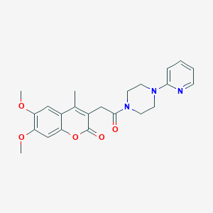 6,7-dimethoxy-4-methyl-3-{2-oxo-2-[4-(pyridin-2-yl)piperazin-1-yl]ethyl}-2H-chromen-2-one