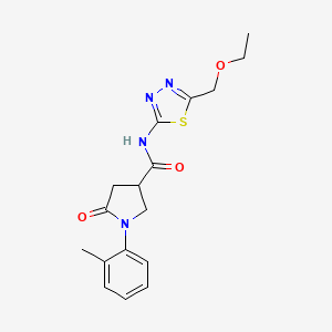 N-[5-(ethoxymethyl)-1,3,4-thiadiazol-2-yl]-1-(2-methylphenyl)-5-oxopyrrolidine-3-carboxamide