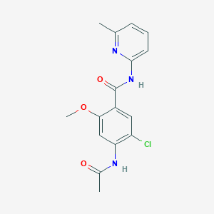 4-(acetylamino)-5-chloro-2-methoxy-N-(6-methylpyridin-2-yl)benzamide