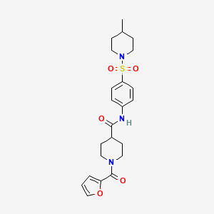 1-(furan-2-ylcarbonyl)-N-{4-[(4-methylpiperidin-1-yl)sulfonyl]phenyl}piperidine-4-carboxamide