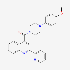 [4-(4-Methoxyphenyl)piperazino][2-(2-pyridyl)-4-quinolyl]methanone