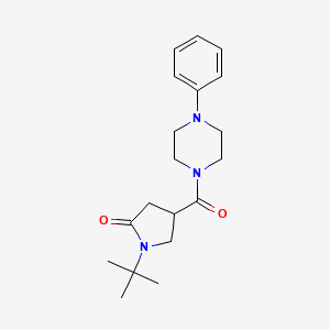 1-Tert-butyl-4-[(4-phenylpiperazin-1-yl)carbonyl]pyrrolidin-2-one