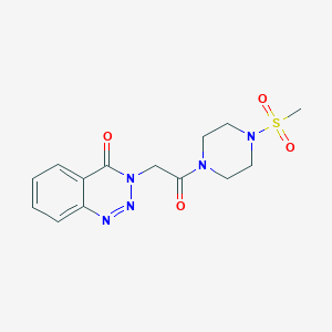 3-{2-[4-(methylsulfonyl)piperazino]-2-oxoethyl}-1,2,3-benzotriazin-4(3H)-one