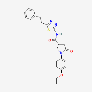 1-(4-ethoxyphenyl)-5-oxo-N-[5-(2-phenylethyl)-1,3,4-thiadiazol-2-yl]pyrrolidine-3-carboxamide