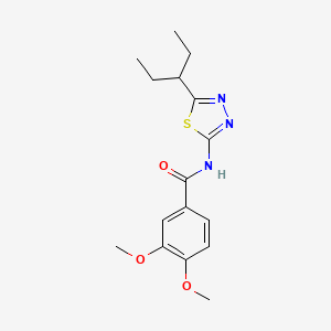 3,4-dimethoxy-N-[5-(pentan-3-yl)-1,3,4-thiadiazol-2-yl]benzamide