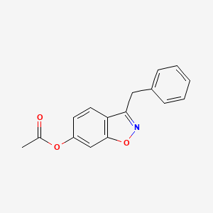 molecular formula C16H13NO3 B11168058 3-Benzyl-1,2-benzoxazol-6-yl acetate 