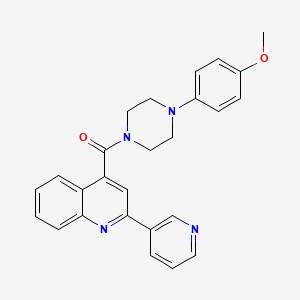 [4-(4-Methoxyphenyl)piperazino][2-(3-pyridyl)-4-quinolyl]methanone