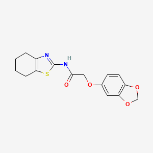 2-(1,3-benzodioxol-5-yloxy)-N-(4,5,6,7-tetrahydro-1,3-benzothiazol-2-yl)acetamide