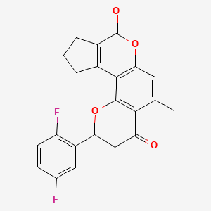 2-(2,5-difluorophenyl)-5-methyl-10,11-dihydro-2H-cyclopenta[c]pyrano[2,3-f]chromene-4,8(3H,9H)-dione