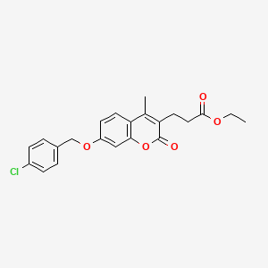 ethyl 3-{7-[(4-chlorobenzyl)oxy]-4-methyl-2-oxo-2H-chromen-3-yl}propanoate