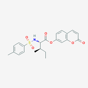 2-oxo-2H-chromen-7-yl N-[(4-methylphenyl)sulfonyl]-L-isoleucinate