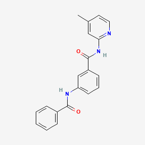 3-benzamido-N-(4-methylpyridin-2-yl)benzamide