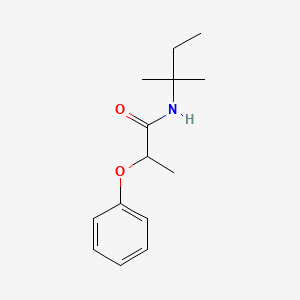 molecular formula C14H21NO2 B11168152 N-(2-methylbutan-2-yl)-2-phenoxypropanamide 