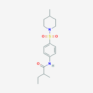 2-methyl-N-{4-[(4-methylpiperidin-1-yl)sulfonyl]phenyl}butanamide