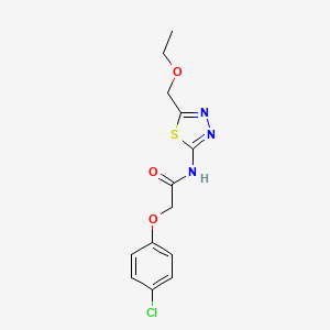 2-(4-chlorophenoxy)-N-[5-(ethoxymethyl)-1,3,4-thiadiazol-2-yl]acetamide