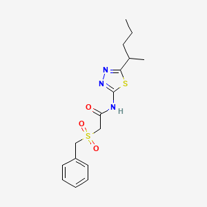 N-[5-(1-Methyl-butyl)-[1,3,4]thiadiazol-2-yl]-2-phenylmethanesulfonyl-acetamide